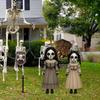 2 Pieces Halloween Outdoor Decorations Yard Sign,Yard Stake 2D Flat Horror Scary for Garden