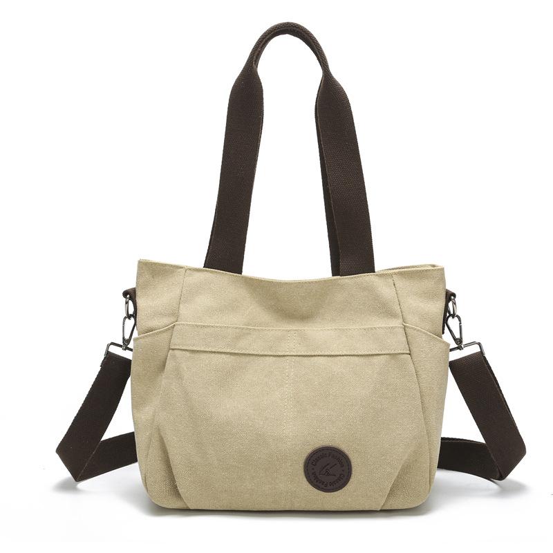 Large Capacity Canvas Bag Simple Shoulder Bag Women's Student Shoulder Bag Women's Simple Cloth Bag