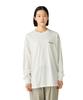 Soft Cotton Relaxed Logo L/S T-Shirt TS-25AU010, Cut and Sew, Long Sleeve T-Shirt, Men's and Women's, Size L, Off White