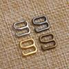 20/40pcs Mini Ultra-small 6mm 9 Metal Type Bar Doll Tri-glide Belt Buckles Clips Buttoon Adjustment Buckles DIY Doll