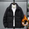 Winter Men Clothing Thick Warm Corduroy Puffer Jacket Parka Vintage Casual Loose Stand Collar Zipper Cotton-padded Jacket Coat