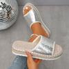 Solid Color Versatile Platform Slippers Women's 2025 Spring and Summer New Casual Large Size Sandals Women's Fashion