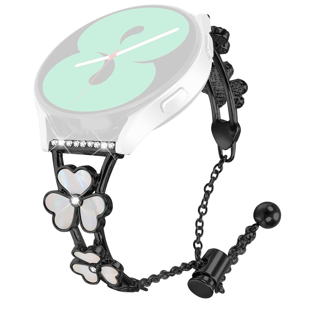 For TicWatch 2 Watchband Heart Clover Decor Zinc Alloy Metal Strap