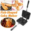 Japanese Non-Stick Taiyaki Fish-Shaped Bakeware Waffle Pan Maker 2 Molds Cake Baking Tools