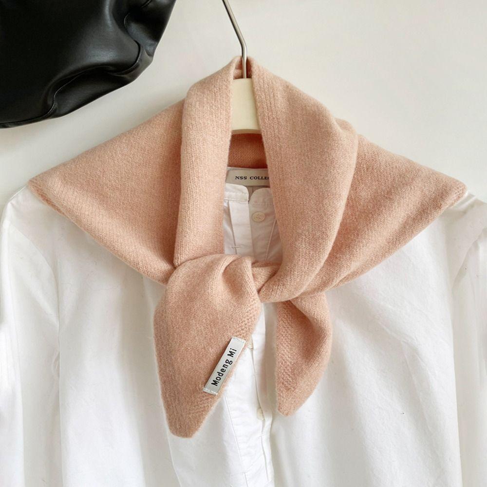 Multi-functional Knitted Triangular Scarf Warm Triangle Knit Scarves New Headscarf Shawl  Women