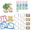 Sandwich and Cookie Cutters Set Fun Shapes Animal Puzzle Butterfly Stainless Steel and Plastic Food Molds for Kids Lunch Bento