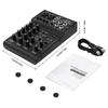 4-Channel Mini Mixing Console Digital Audio Mixer 2-band EQ Built-in 48V Phantom Power 5V