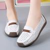 Spring and Summer Comfortable Soft-soled Mother Shoes Cowhide Beanie Shoes Flat-soled Lazy Nurse Shoes Single Shoes Women