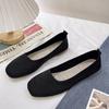 Fashion Women's Ballet Flats Knitting Casual Shoes Slip-on Cute Ballerina Casual Leather Without Heels Comfortable Low Price Shoe New In