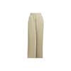 All Season Fleece Wide Pants Solid Color Letter Embroidery Detail Knitted Sports Pants Women Pants Prairie-Brown IY4279