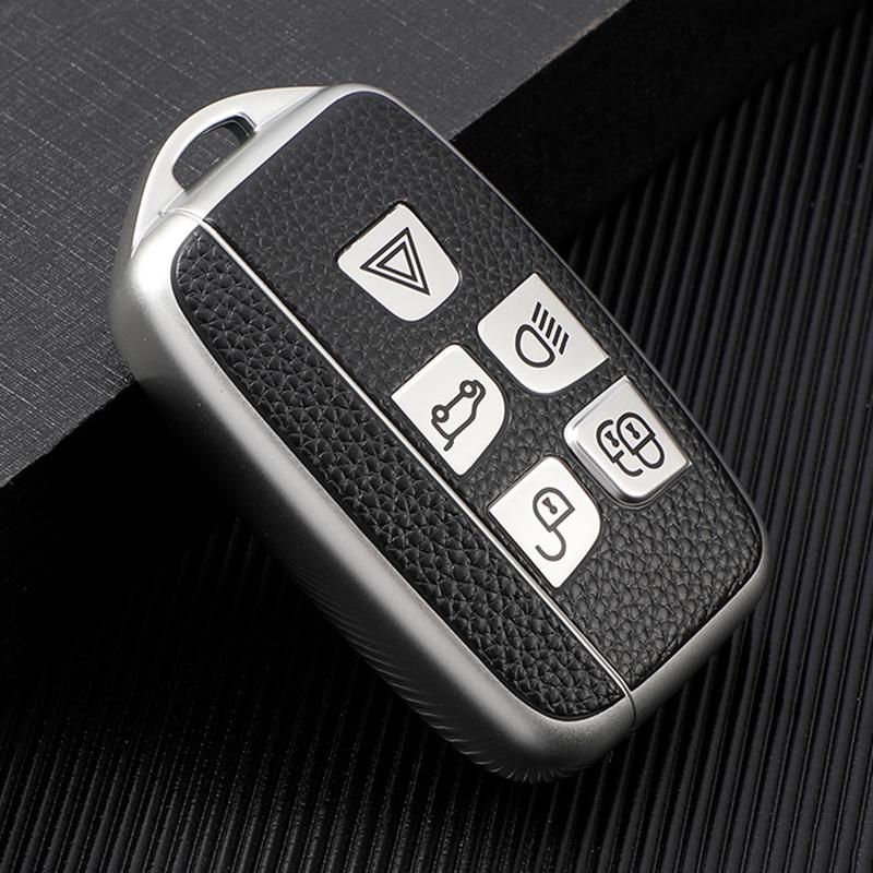 For Land Rover Range Rover Sport Evoque Freelander2 For Jaguar XF XJ XJL XE TPU Leather Car Key Cover Case Shell Holder Protector