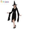 Halloween Holiday Party Long Sleeves Sexy Black Witch Game Uniform Seduction Stage Costume