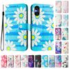Blue Daisy Luxury Painted Leather Case Wallet Book Style Cover for Sony Xperia 5 IV / 10 IV ,Xperia 1 V / 5 V / 10 V,Xperia 1 VI,5 VI,10 VI.