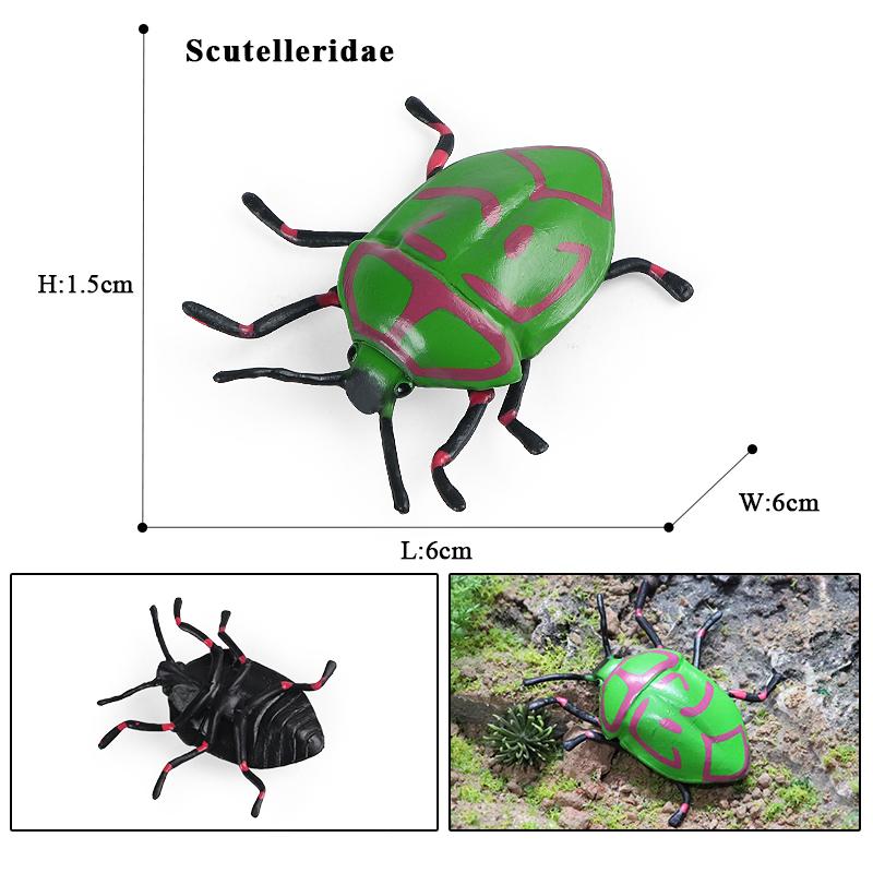 Oenux Simulation Dragonfly Grasshopper Centipede Wild Insect Animals Model Action Figures Miniature Education Collection Kid Toy
