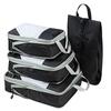 4Pcs/set Compression Packing Cubes Travel Storage Bag Portable Luggage Suitcase Organizer Set Extensible Packing Mesh Bags for Clothing Underwear
