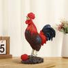 Crowing Rooster Figurine Chinese Style Cock Resin Statue Farm Animal Sculpture Home Office Desktop Decoration Ornament