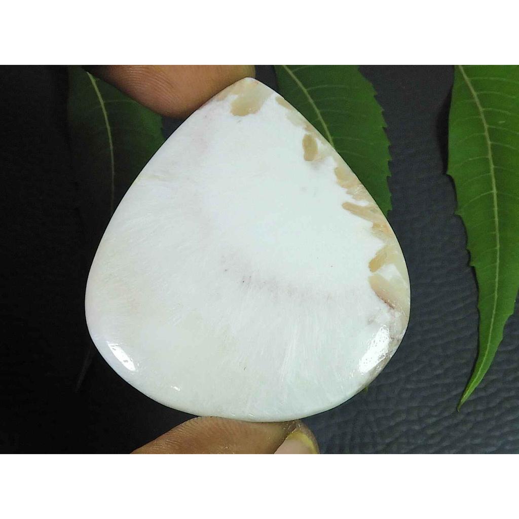 Natural Pink Scolocite Pear Shape Cabcohon Loose Gemstone 86Cts. 44X51X05MM SK-3513