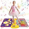 Piano Mat Toy Skirfy Dance Mat Educational Toy 2 In 1 How To Play Keyboard Instrument Drum Mode Foldable Children Birthday Christmas Present 13 Songs