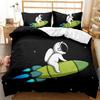 Astronaut Duvet Cover Set, Space Bedding Set for Kids Boys, Sky Galaxy Themed Comforter Cover, Queen/King/Twin Size Quilt Cover