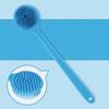 Silicone Back Scrubber,Long Handle Body Scrubber,Light&Easy-To-Hold Shower Brush For Skin Cleaning&Exfoliating With A Free Hook