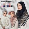 Malaysia Women Print Hijabs Shawl Arab Head Wrap Bonnet Long Scarf Scarves