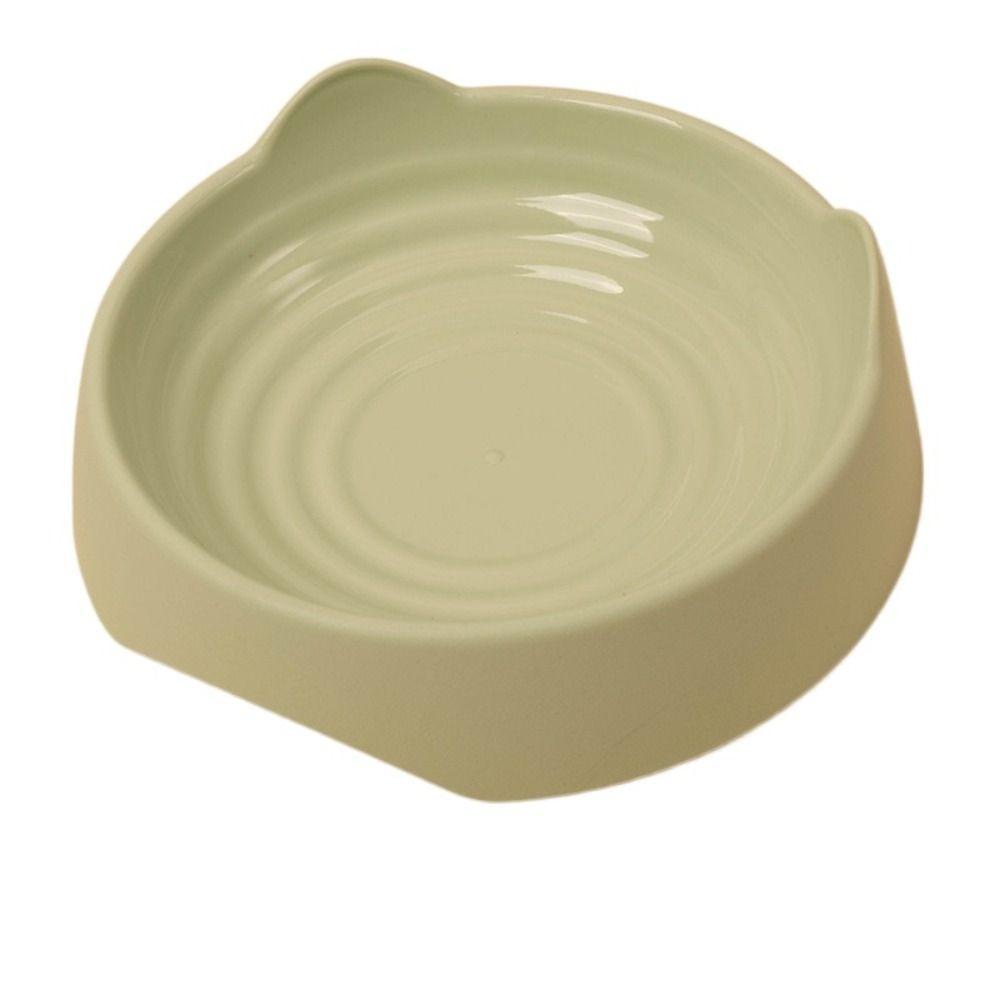 Solid Color Cat Bowl Plastic Pet Supplies Practical Kitten Food Container