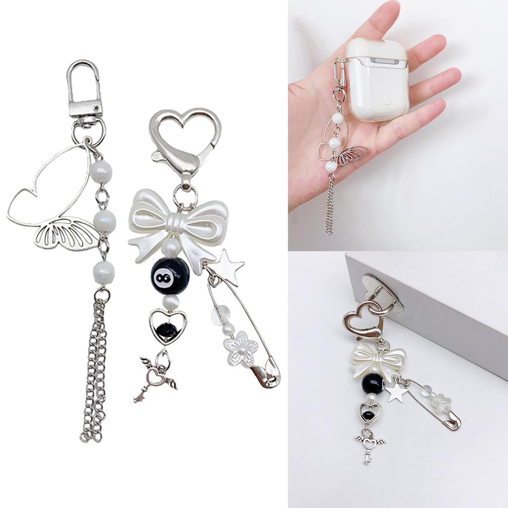 Fashionable Star Keychain Phone Pendant Bowknot Keychain Phone Charm Phone Decors  Unique Gift for Girls and Women