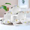 Ceramic Bowl Rice Bowl 2 People Food Tableware Combination Plate Dish Set Dinner Bowl Soup Bowl Fish Plate