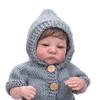 Adorable Simulation Reborn Baby Doll Levi Awake 19'' 49 Cm Soft Cloth Body Rebirth Doll Handmade 3D Painting Skin Veins Visible Bebe Newborn Doll Toys