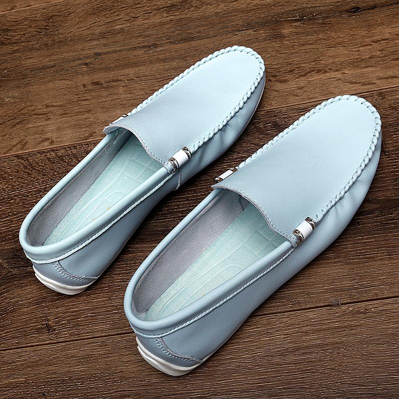 Loafers Men Leather Shoes Fashion Drive Shoes Man Moccasins Comfy Slip-On Cowboy Botas Shoes Italian Shoes Casual Flats Footwear