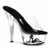 Women's Slippers Transparent Fashion High Heel Crystal Stiletto Sandals Sexy Dance Shoes 15cm Heel 5cm Platform YKC
