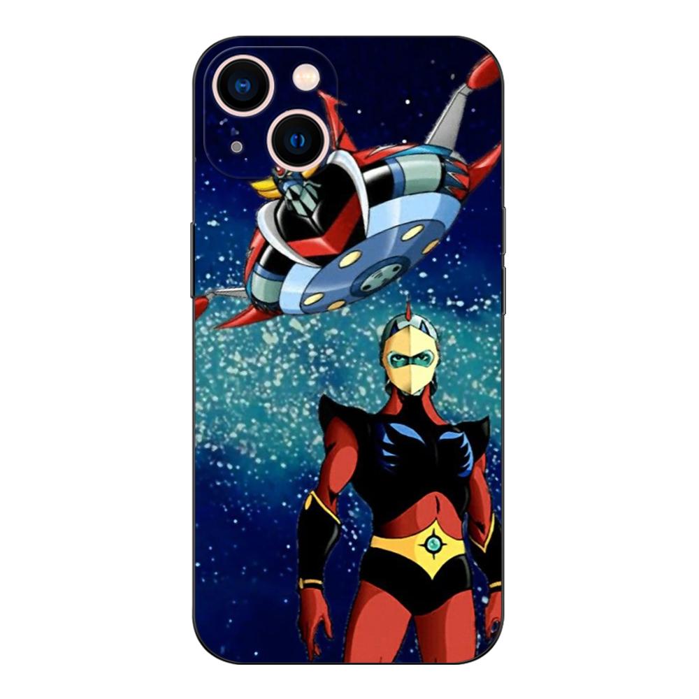 Black Tpu Case For Samsung Galaxy S22 S20 S21 FE PLUS ultra+S10 E Lite Back Cover UFO Robot Grendizer