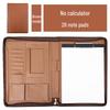 A4 Leather Multifunctional Zipper Folder: Business Notepad & Document Storage Briefcase