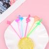 50Pcs Fruit Stick Plastic Fork Pastry Fork Reusable Fruit Dessert Fruit Fork