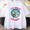 Funny Printed T-Shirt LOS POLLOS Hermanos Men Fashion Casual Short Sleeves Summer Loose Breathable Tshirt Chicken Brothers Tees