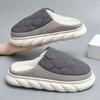 Fashion Comwarm New Winter Men Slippers Warm Home Cotton Shoes Indoor Thick Soled Non-slip Plush Slippers Bedroom Fur Slippers Plus Size