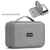 Boona Travel Accessories Bag Portable Electronic Accessories case,Dual Cable Organizer Bag Carrying Bag for Cords,USB Flash L&XL