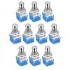 Buerjia 10pcs Guitar Effect Pedal Foot Switch 3PDT Stomp Pedal Switch 9 Pin Lock Push Button Foot Switch