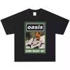 2025 Oasis Band T-shirt Rock Heavy American Retro Street Short Sleeve Vintage High Quality Luxury Brand Selling Style