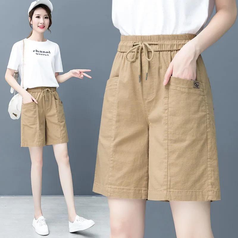 Women's Summer Wide-Leg Five-Point Shorts: Loose Fit, Plus Size, Flattering for All Figures, Versatile Casual Wear