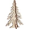 Decorative Object - Wooden Christmas Tree - 12.5 X 8.5 Cm - White - Mixed