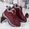 Cotton Shoes for Women: Winter Walking Shoes for Seniors and Middle-Aged, High-Top Leather Snow Boots To Prevent Rain and Snow