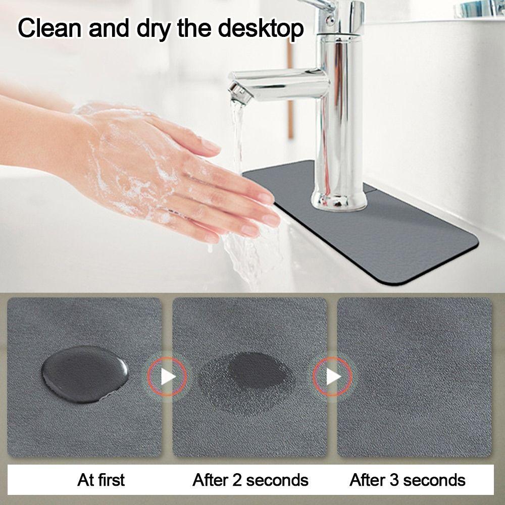 Multifunction Non-Slip Absorbent Pad Splash Sink Splash Mats  Kitchen Bathroom Supplies