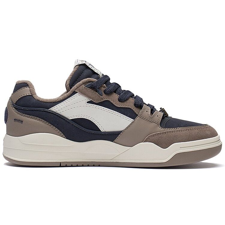 Li Ning Moon White Dream Theme Thick Sole Height Increasing Non-Slip Wear-Resistant Lightweight Low-Top Skate Shoes Men Sneakers Brown AGCS251-4