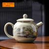 200ML Chinese Ceramic Teapot Ru Kiln Ice Crack Glaze Can Raise Tea Kettle Handmade Porcelain Teaware Household Tea Pots