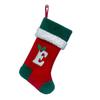 18 Inches Monogram Christmas Stockings with Letters Embroidered Initials Xmas Hanging Stockings for Fireplace