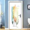 3D Door Stickers Decor Removable Kids Teens Colored Pebbles Door Murals Wallpaper Waterproof Removable Art Door Decals