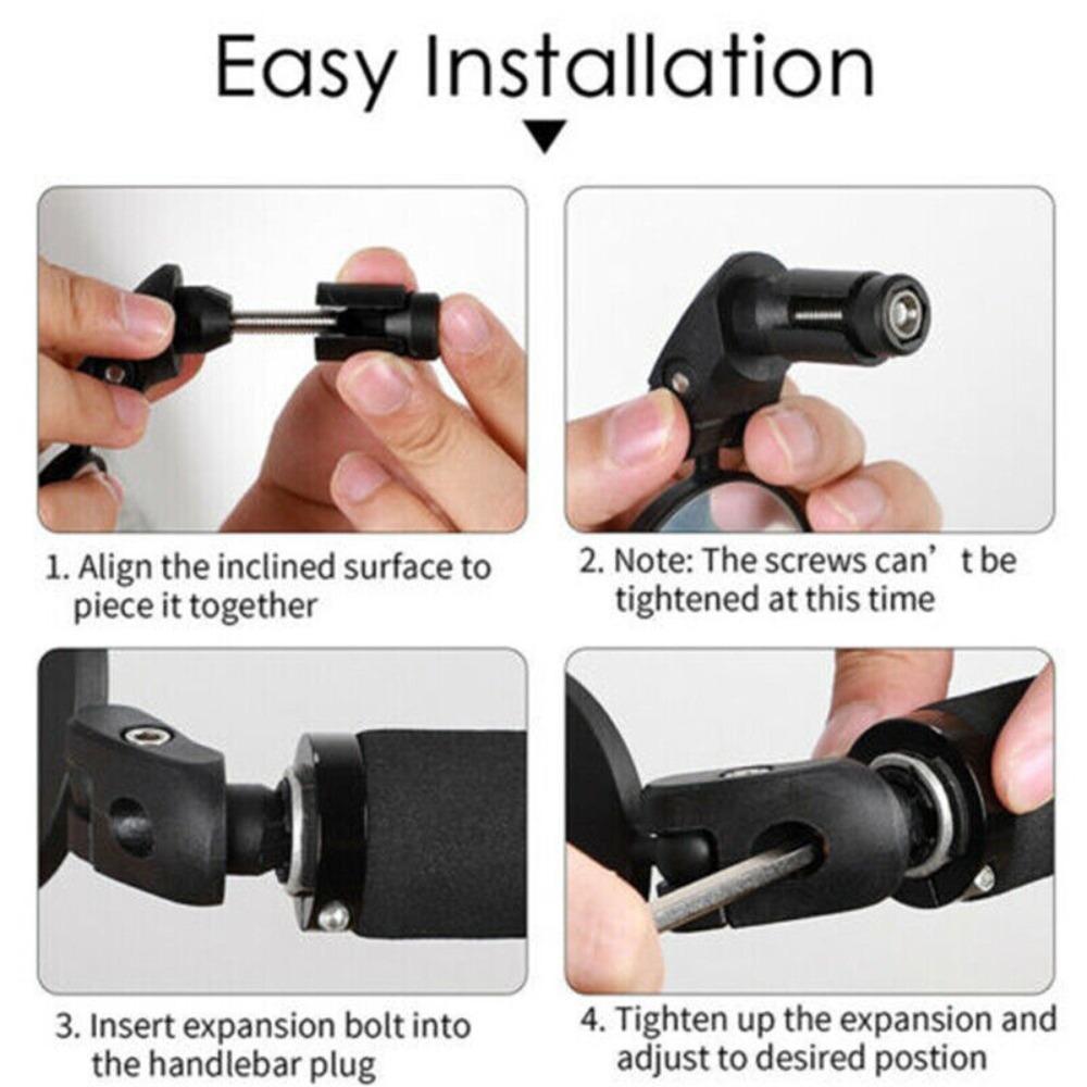 Rod End Mirror 360 ° Rotation Rearview Mirror Cycling Equipment Reflector Bicycle Rearview Mirror