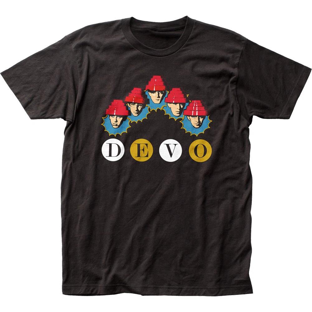 Devo Whip It Heads T Mens T Shirt Rock and Roll Music Classic Band Tee New Black