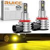 RUICC H8 H11 H16 LED Fog Lamp, Explosive Light, 3000K Yellow, Vehicle Inspection, 10,000